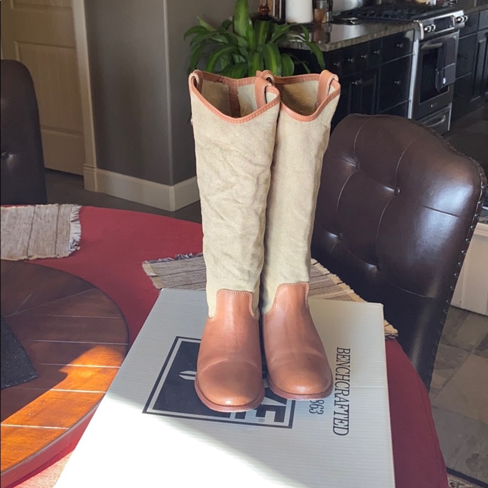 Unique Frye Melissa Button over the Calf Boots